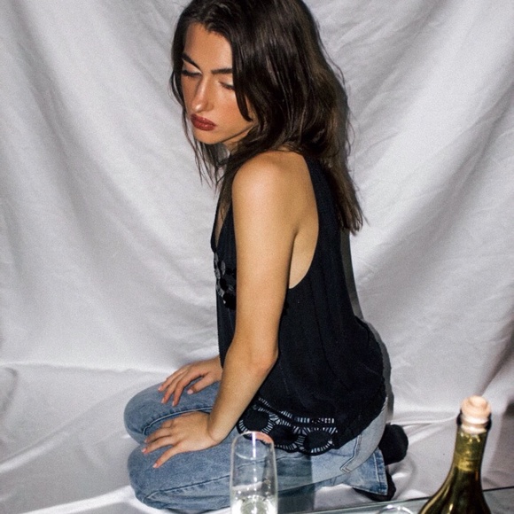 Anthropologie Silk Sequinned Top - Picture 2 of 5